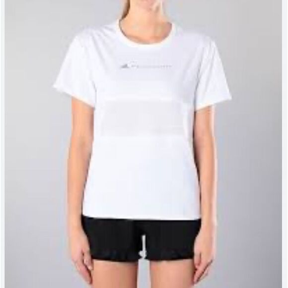 Stella McCartney X Adidas Run With It Loose Short Sleeve Mesh Top S - Picture 6 of 14